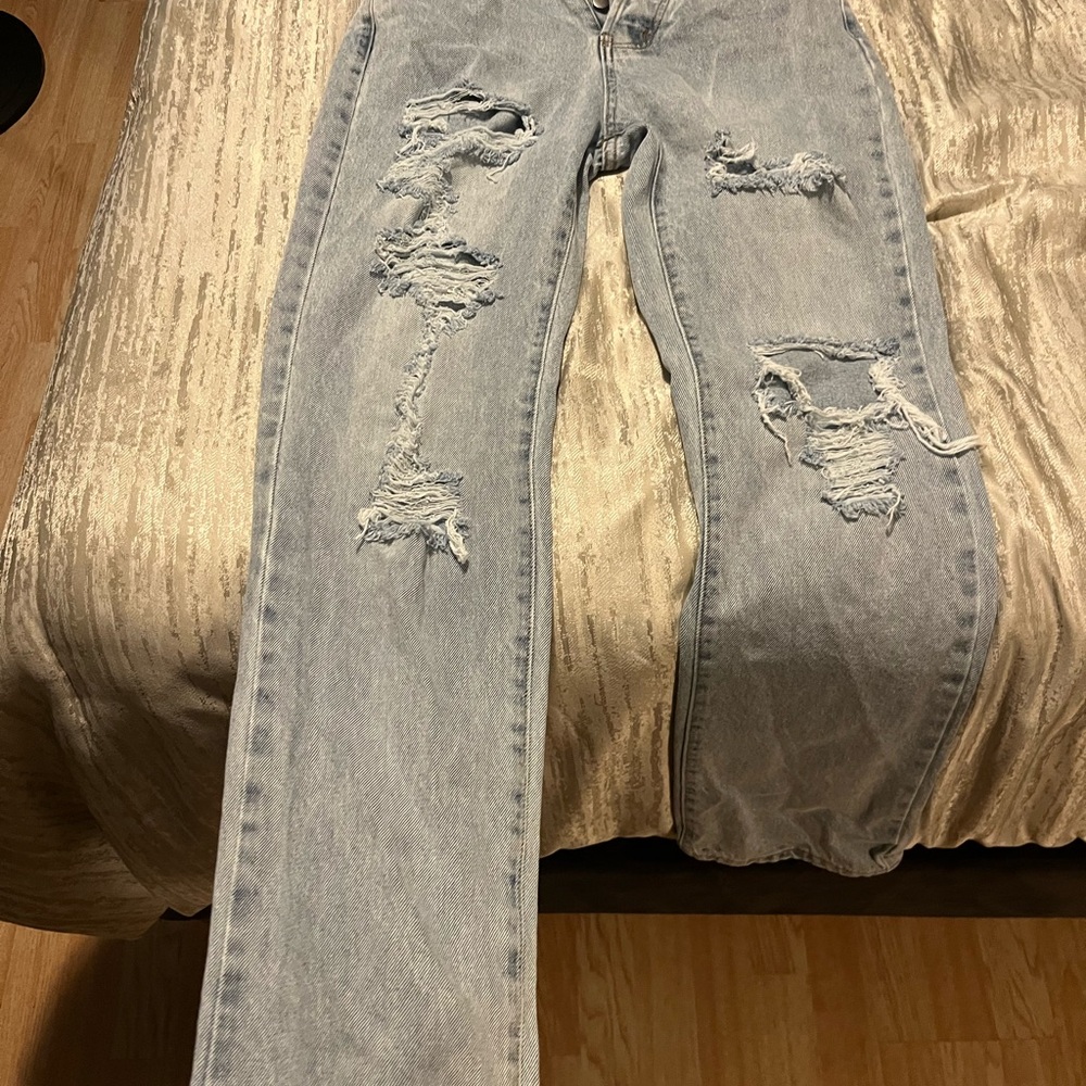 Distressed Light Blue Women's Jeans